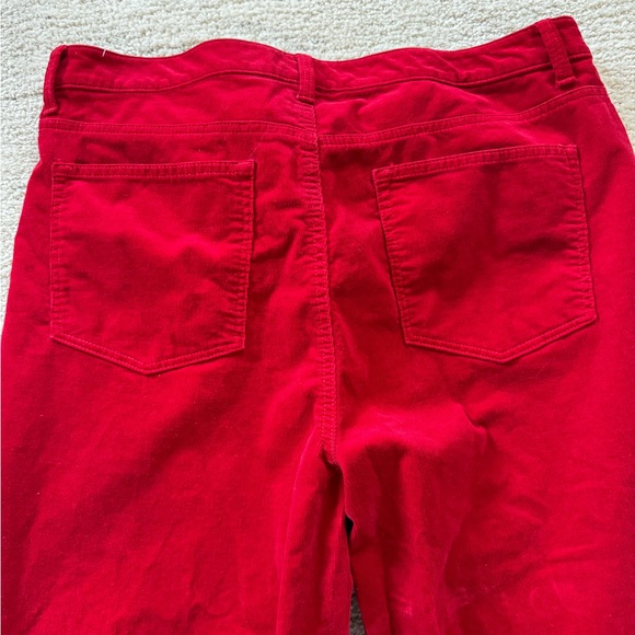 Talbots Stretch Corduroy Straight Leg Pants in Classic Red Size 16 - Picture 4 of 5